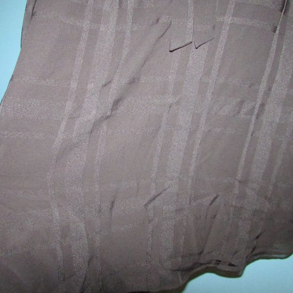 WHBM Tie-Neck Shadow Stripe Plaid Blouse - Picture 7 of 10